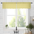 Mustard Yellow Sheer Valances for Windows (Yellow / 42"W x 18"L (Pack of 2))