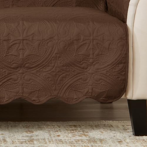Reversible Loveseat Cover (Loveseat / Chocolate / Taupe)