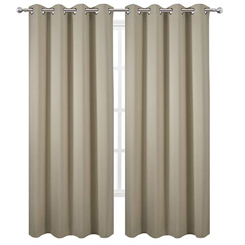 Blackout Curtains 66 x 84 inch (Beige / 66"W x 84"L (Pack of 2))