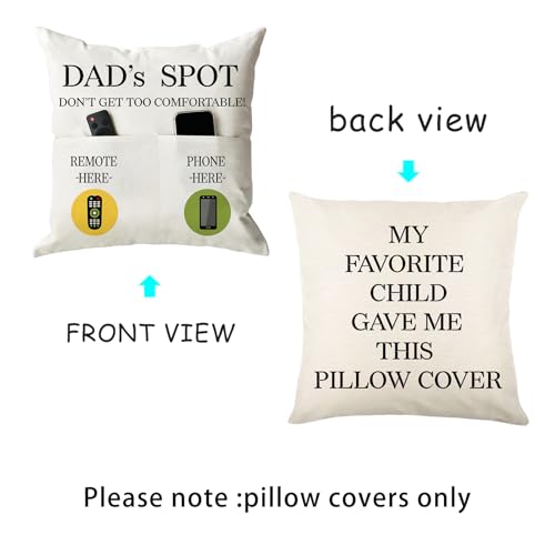 Father's Day Throw Pillow Case (Dad 2-pocket)
