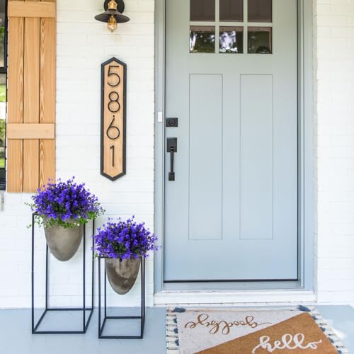 Fake Outdoor Flowers Artificial Purple Flowers Plants (Purple / 10 Pcs)