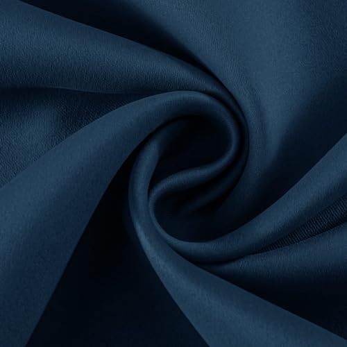 Blackout Curtains 108 Inches Long 1 Panel (Navy Blue / 70"W x 108"L (Pack of 1))