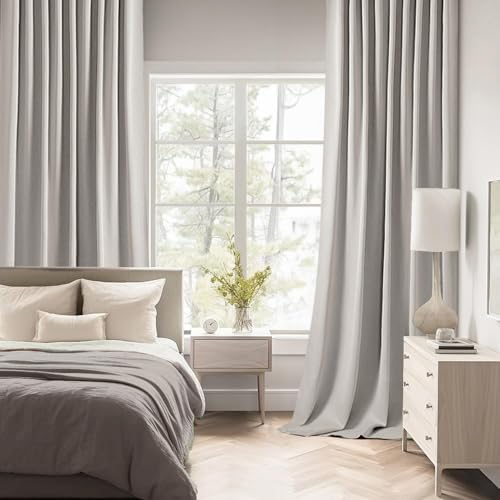 Cobblestone Back Tab Blackout Curtains 52x72 Inches Long 2 Panel Set (Cobblestone / 52"W x 72"L (Pack of 2))