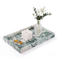 Marble Bathroom Tray for Countertop & Home Decor (Jade Green)