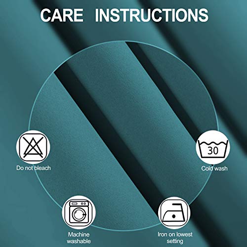 Sea Teal Thermal Blackout Curtains (Sea Teal / 42"W x 63"L (Pack of 2))