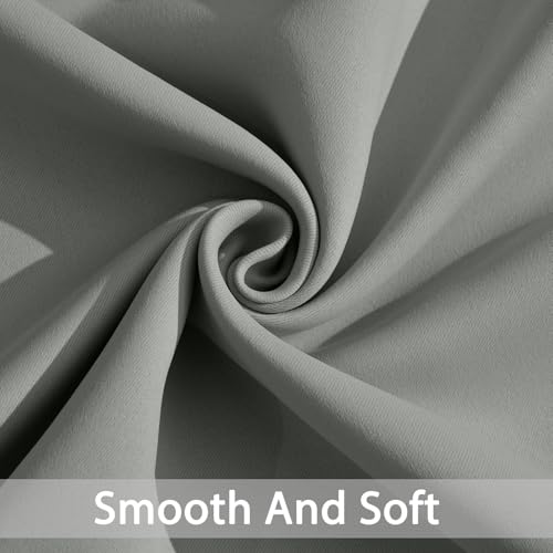 Blackout Curtains 38x36 inch Dove Grey Thermal Drapes (Dove Grey / 38"W x 36"L (Pack of 2))