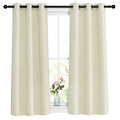 Room Darkening Curtains and Drapes 54 inch Long (Beige / 37"W x 54"L (Pack of 2))