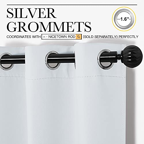Room Darkening Curtains for Living Room (Greyish White / 55"W x 78"L (Pack of 2))