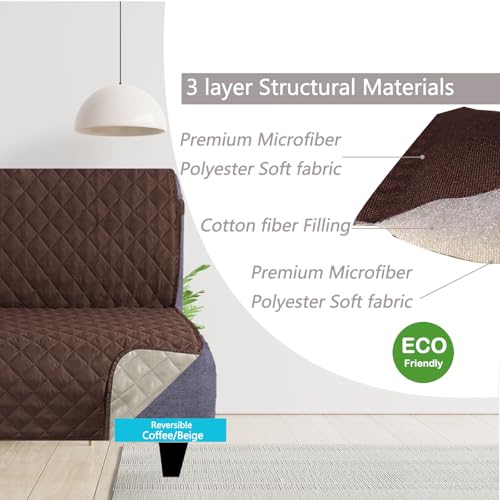 Futon Sofa Covers 68''Armless Couch Cover (Coffee/Beige / 68''futon)