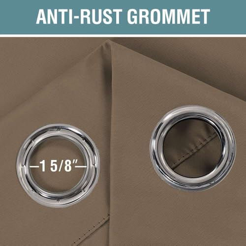 Blackout Patio Curtains 100 x 84 Inches for Sliding Door Extral Wide Blackout Curtain Panels Thermal Insulated Room Divider (100"W x 84"L (Pack of 1) / Macchiato)