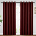 Room Darkening Curtains 62x84 inch Length Burgundy Red (Burgundy Red / 62"W x 84"L (Pack of 2))