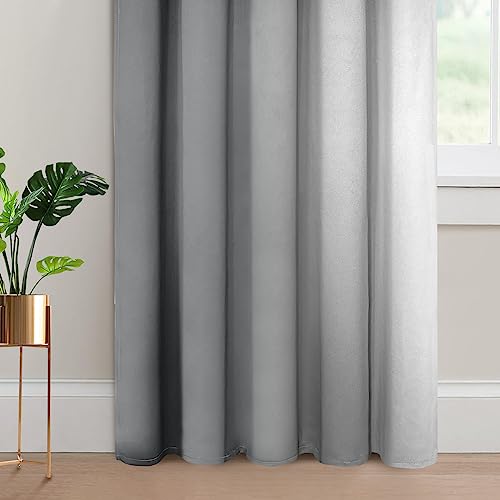 Ombre Curtains Grey and Greyish White for Living Room (62"W x 84"L (Pack of 2) / Grey)
