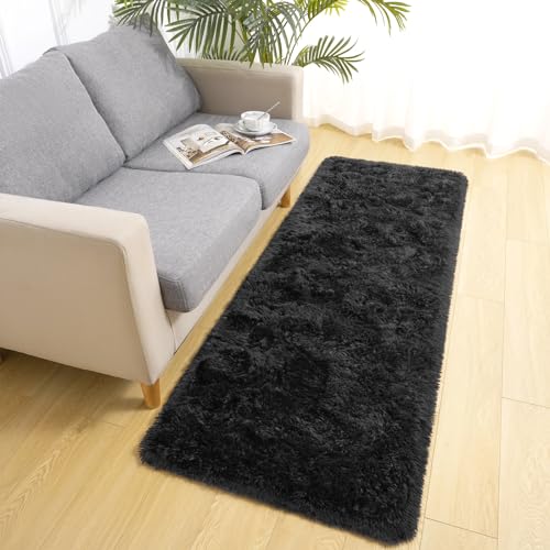 2x8 Runner Rugs for Hallway (Black / 2' x 8' (Runner))