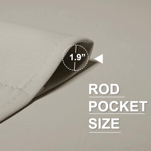 Curtains for Bedroom Living Room Dining Room Office 84 inches Long (Natural / 42"W x 84"L (Pack of 2))