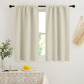 French Door Window Curtain Coverings (Beige / 29"W x 45"L (Pack of 2))