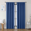 Ava Royal Blue Blackout Curtains for Bedroom 84 Inch Length 2 Panels Set (Royal Blue / 40"W x 84"L (Pack of 2))