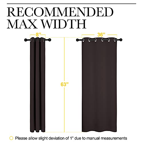 Triple Weave Blackout Curtains (Toffee Brown / 42"W x 63"L (Pack of 2))