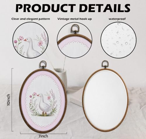 Cottage core Goose Oval Wall Art (Goose Oval Wall Art, 22)