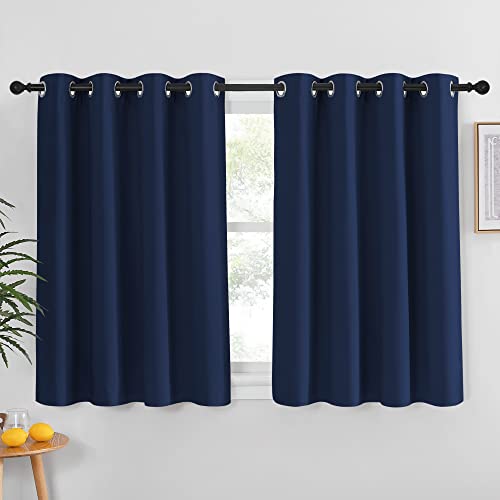 Blackout Curtain and Drape for Kitchen (Navy / 52"W x 54"L (Pack of 1))