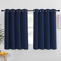 Blackout Curtain and Drape for Kitchen (Navy / 52"W x 54"L (Pack of 1))