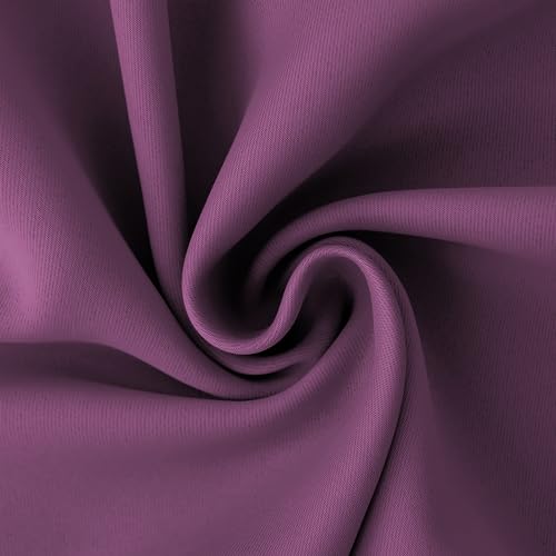 Eggplant Purple Blackout Curtains for Living Room 84 Inch (Eggplant Purple / 42"W x 84"L (Pack of 2))