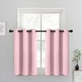 Blackout Curtains 38x36 inch Pink Thermal Drapes (Pink / 38"W x 36"L (Pack of 2))