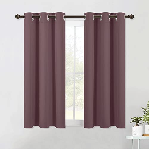 Modern Blackout Curtains Noise Reducing (Dry Rose / 42"W x 54"L (Pack of 2))