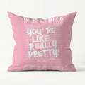 Pink Inspirational Pillow Covers 18x18 (Pink Guest Check 18x18 Inch)