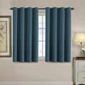 Blackout Curtain for Living Room Small Window Kitchen Blackout Curtains 45 inch Length Energy Saving Solid Grommet Blackout Drape (52"W x 45"L (Pack of 1) / Dark Teal)