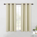 Room Darkening Draperies Window Curtain Panels (Beige / 42"W x 54"L (Pack of 2))