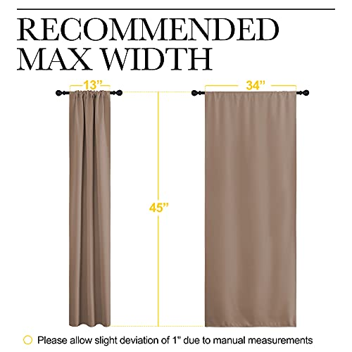 Kitchen Window Blackout Curtains (Cappuccino / 34"W x 45"L (Pack of 2))