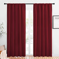 Living Room Curtains for Window (Burgundy Red / 52"W x 84"L (Pack of 2))