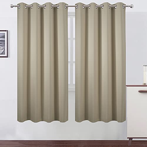 Beige Thermal Blackout Curtains (Beige / 52"W x 72"L (Pack of 2))