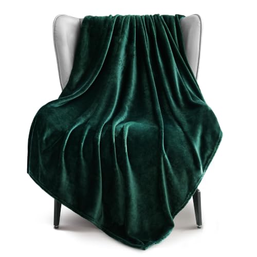 Soft Large Fleece Throw Blanket for Couch (Forest Green / Throw XL (50" x 70"))