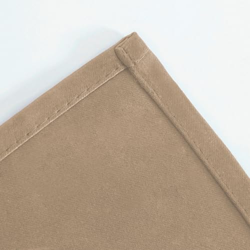 Natural Blackout Curtains 42 x 54 Inch Length Set of 2 Panels Grommet Bedroom Curtains for Living Room (Natural / 42"W x 54"L (Pack of 2))