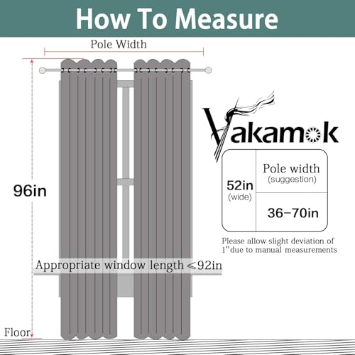 Room Darkening Curtains 52x96 inch Light Sage Green (Light Sage Green / 52"W x 96"L (Pack of 2))