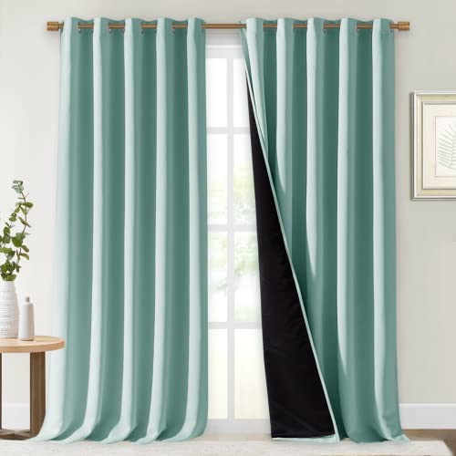 Full Shading Curtains for Windows (Aqua Blue / 70"W x 95"L (Pack of 2))