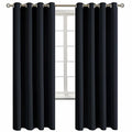 Black Blackout Curtains for Bedroom 72 Inch Long (Black / 52"W x 72"L (Pack of 2))