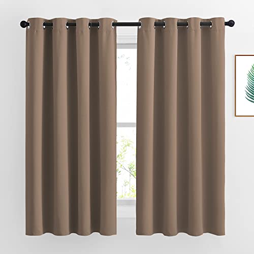 Bedroom Blackout Curtains and Drapes (Cappuccino / 52"W x 63"L (Pack of 2))