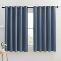 Thermal Insulated Curtains Blackout Draperies (Stone Blue / 70"W x 63"L (Pack of 2))