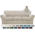 4 Piece Sofa Covers for 3 Cushion Couch Sofa Slipcover Soft Couch Cover for Dogs (Sofa (3 Cushion) / Island Fossi)