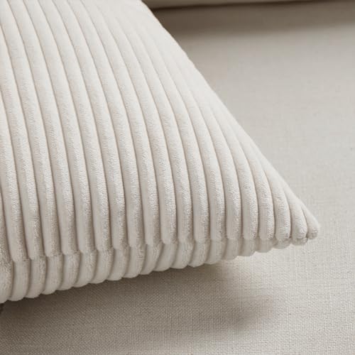 2 Packs Cream Decorative Throw Pillow Covers 16x16 Inch for Living Room Couch Bed Sofa (Cream / 16" x 16" (Pack of 2))