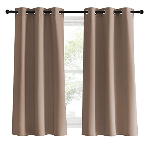 Blackout Window Curtains 60 inch Length (Cappuccino / 34"W x 60"L (Pack of 2))