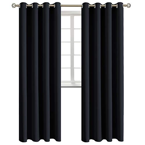 Blackout Curtains (Black / 52"W x 108"L (Pack of 2))