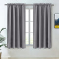 Blackout Curtains for Bedroom Living Room 52 x 45 Inch Long Grey (Grey / 52"W x 45"L (Pack of 2))