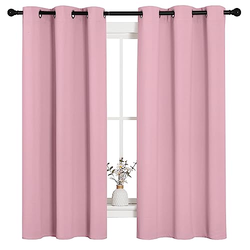 Room Darkening Curtains (Rouge Pink / 42"W x 63"L (Pack of 2))