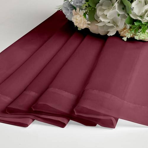 Burgundy Sheer Curtains for Bedroom (40"W x 54"L (Pack of 2) / Burgundy)