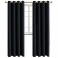 Blackout Curtains for Living Room (Black / 52"W x 95"L (Pack of 2))