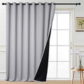 Light Grey Blackout Patio Door Curtain Panels W100 x L108 (100"W x 108"L (Pack of 1) / Light Grey)