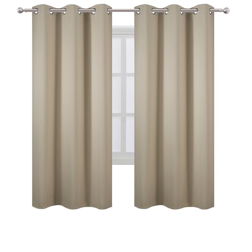 Beige Thermal Blackout Curtains (Beige / 42"W x 72"L (Pack of 2))